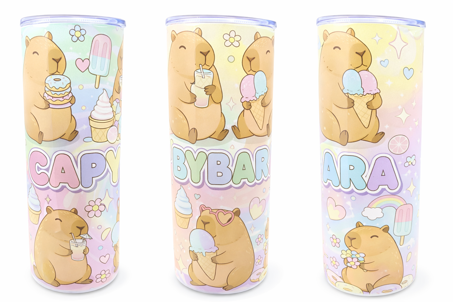 Sublimert tumbler med sugerør (5,9dl)